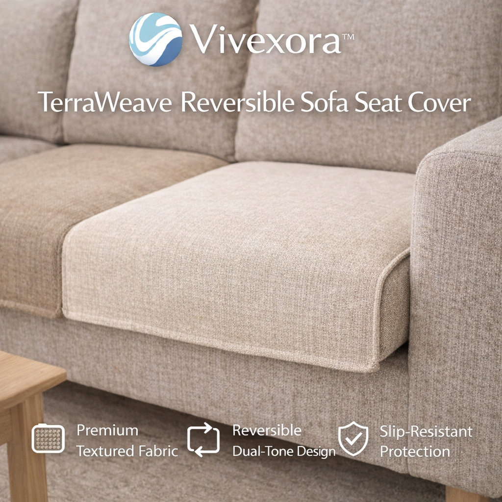 Vivexora™ TerraWeave Reversible Sofa Seat Cover